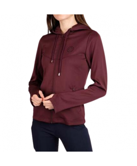 Sudadera hípica con capucha Holi Softshell - Burdeos