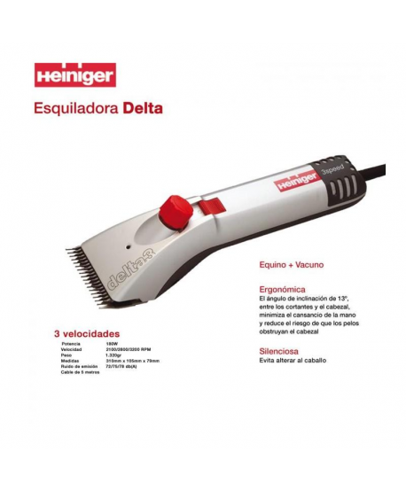 Esquiladora Eléctrica Delta Heiniger Para Caballo