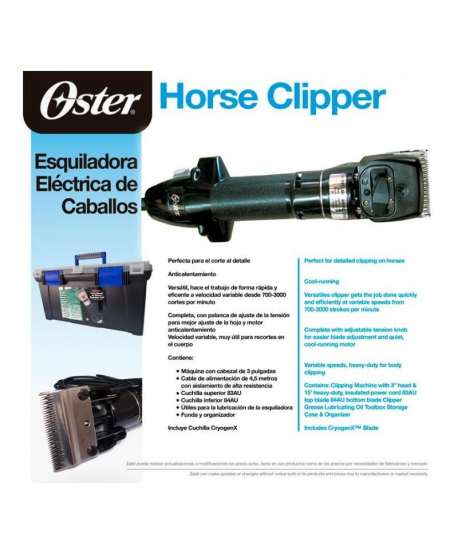 Esquiladora Eléctrica Oster Para Caballo