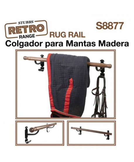 Colgador Mantas Madera Stubbs Retro Rug Rail S8877