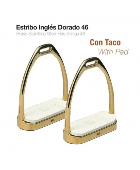 Estribo Inglés Inoxidable Dorado 22108b-46