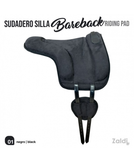 Sudadero Silla Bareback Riding Pad Negro