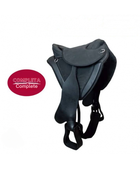 Silla Marcha Bareback Completa Negro