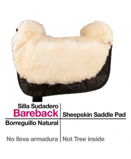 Silla Sudadero Bareback Borreguillo Natural