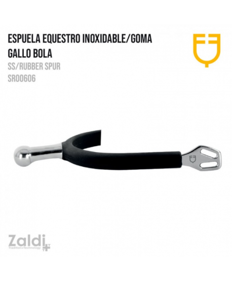 Espuela Equestro Inox/Goma Gallo Bola SR00606 30mm