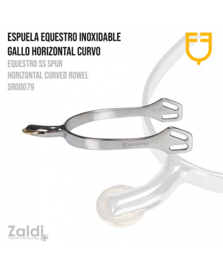 Espuela Equestro Inox Gallo Horizontal Curvo Sr00079 30mm