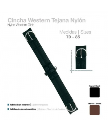 Cincha Western Tejana Nylon...