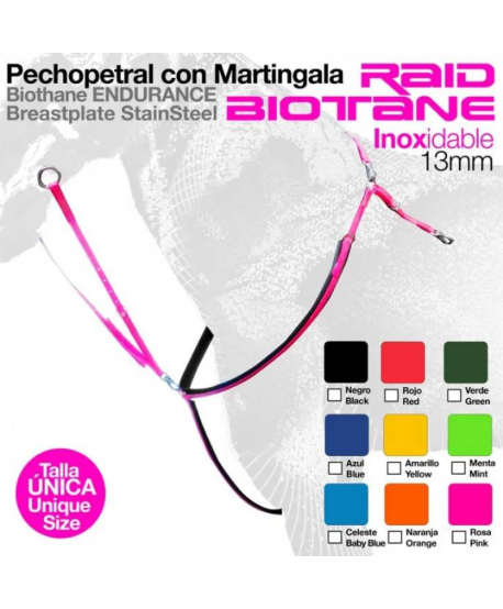 Pechopetral Con Martingala Raid Biotane Inox 13Mm