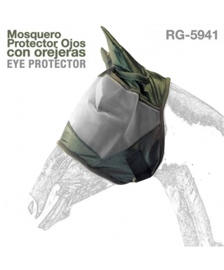 Mosquero Para Caballo Con Orejeras Rg-5941