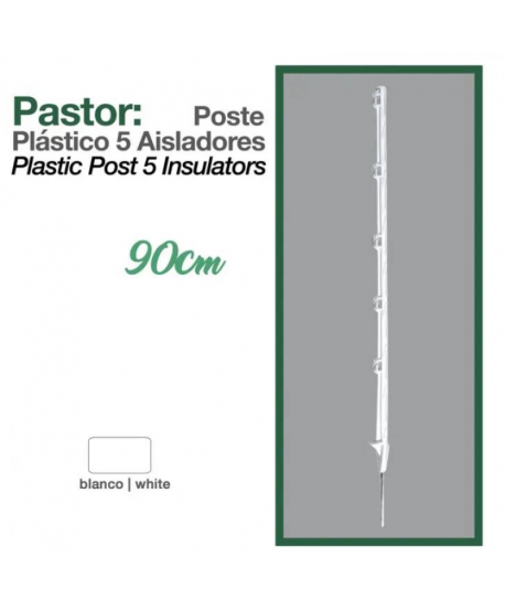 Pastor: Poste Plástico 8 Aisladores 140cm