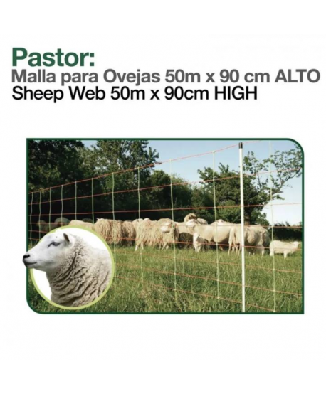 Pastor: Malla Para Ovejas 50m X 90cm Alto