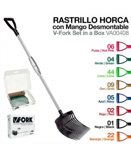 Rastrillo Horca Con Mango Desmontable 408