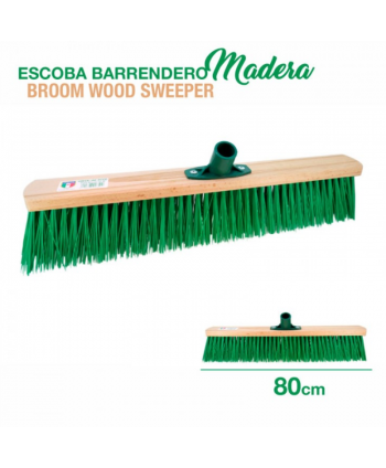 Escoba Barrendero Madera 80Cm