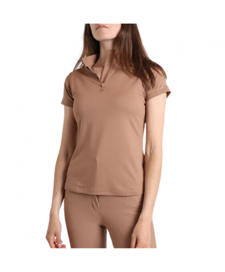 MoKelsey Rosegold Crystals Polo - Moonstone