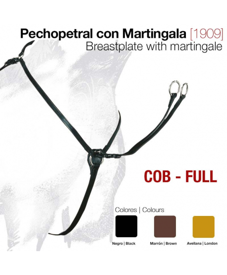 Pechopetral Cuero Con Martingala 1909