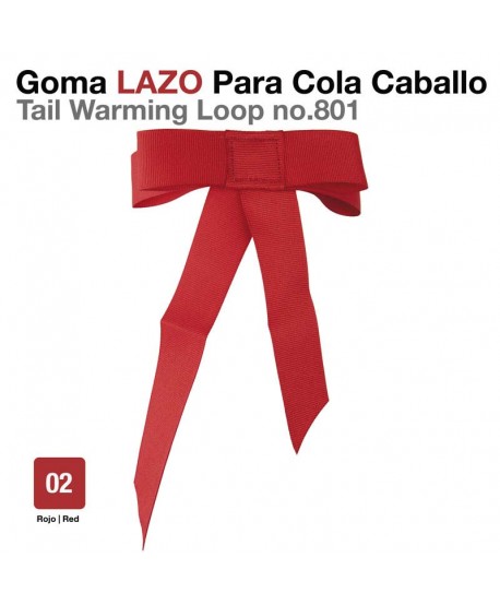 Goma Lazo Para Cola Caballo 801 Rojo