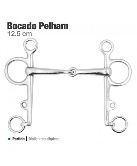 Bocado Pelham Partido Eco. Inox 25004 12.5Cm