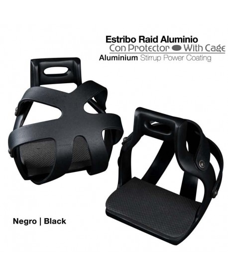 Estribo Raid Aluminio Con Protector Negro