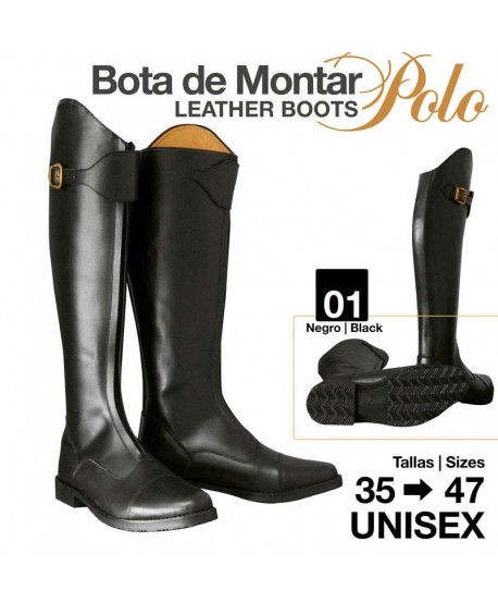 Bota Montar Polo Efl-405 Negro