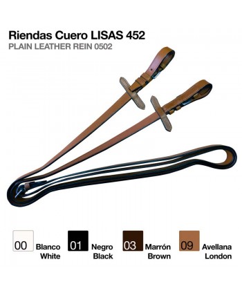 Riendas Cuero Lisas 452