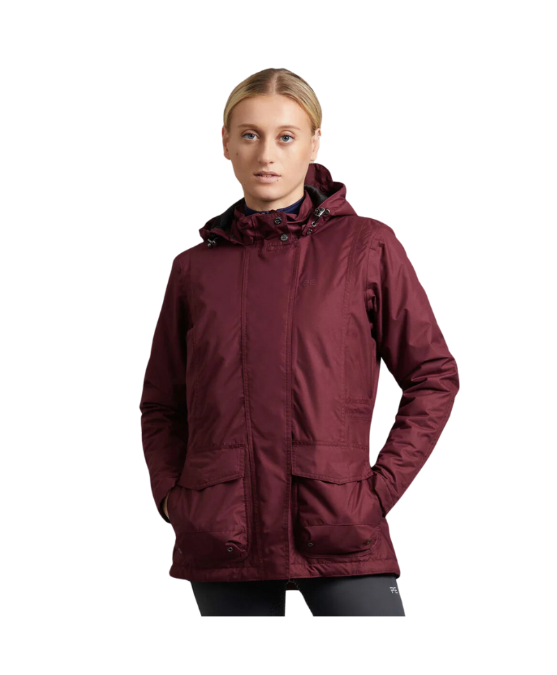 Abrigo impermeable para mujer Cascata color vino