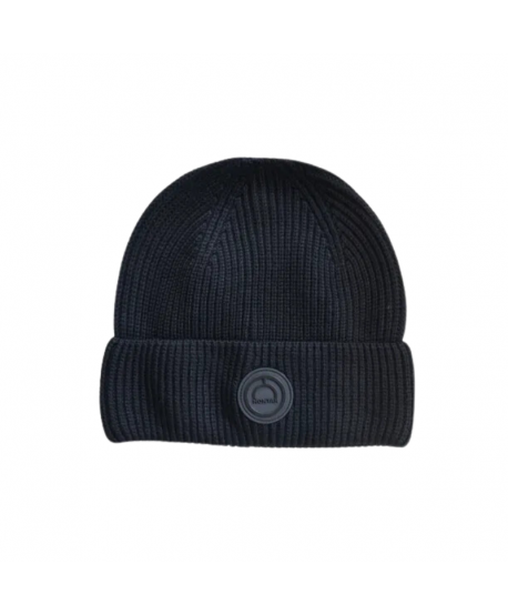 Gorro de lana de punto con logotipo - Negro