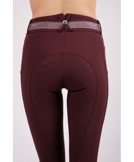 Pantalones de equitación Pantalones Olivia Lurex Highwaist Yati - Plum, Fullgrip