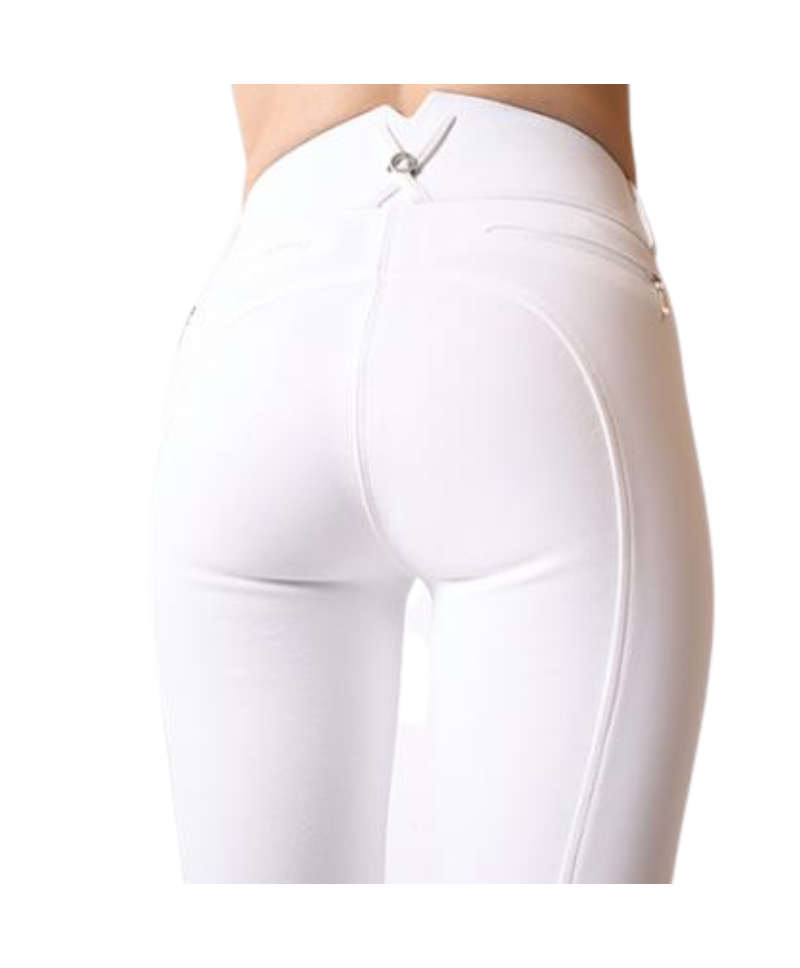 Pantalón de equitación mujer Armani Yati Full Grip - Blanco