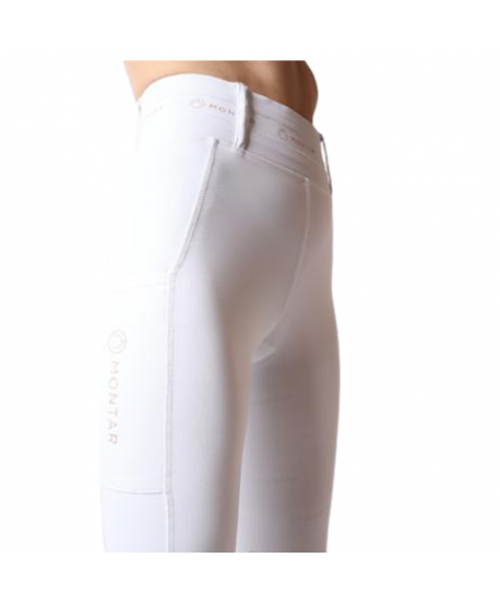 Leggin de equitación Shelby Full Grip - Blanco