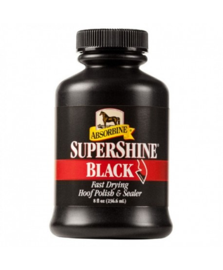 SuperShine Hoof Polish & Sealer Black With Brush Absorbine